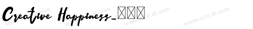 Creative Happiness字体转换